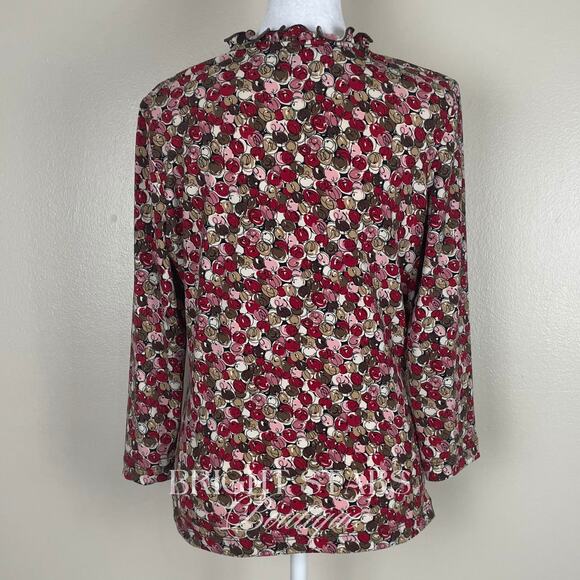 Rare Vintage Pink Print Top ASO Phoebe Buffay Friends V-Neck Faux Wrap Y2K - Picture 6 of 11